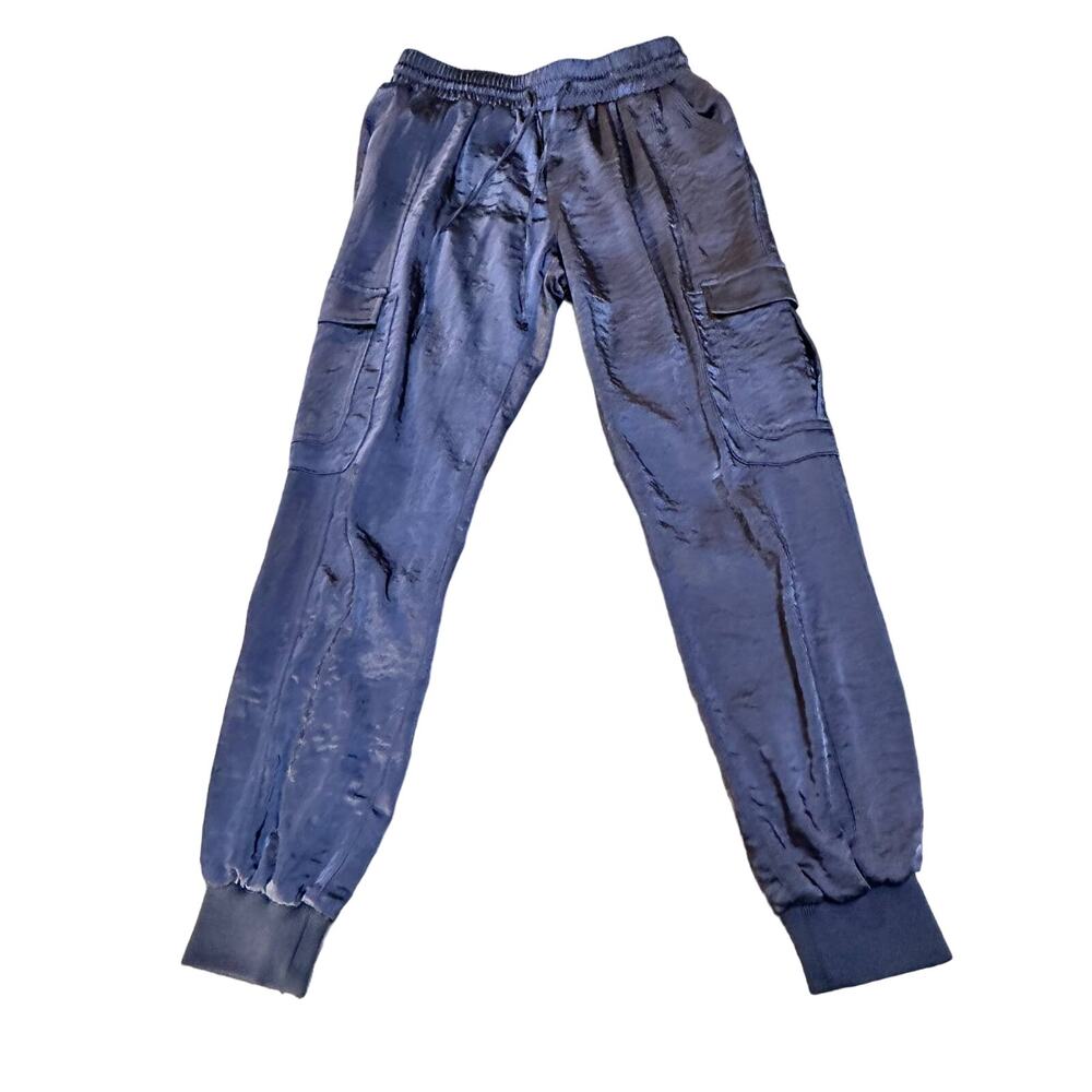 Women’s Satin Cargo Joggers - Picture 2 of 7